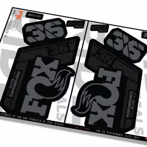 Calcomanías de horquilla Fox 36 Performance Elite 2021 - negras - con licencia de Fox - Imagen 1 de 4