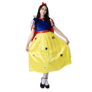 SNOW WHITE COSTUME WOMENS WORLD BOOK DAY TEACHER FANCY DRESS OUTFIT PRINCESS