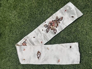 Vintage Christian Dior Silk Scarf with Beaded Embellishments – Rare Design - Picture 1 of 9