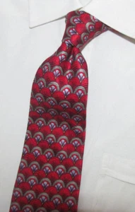 NWOT Nordstrom Robert Talbott Red Blue & Gray Woven Silk Tie 60X 4"  - Imagen 1 de 4