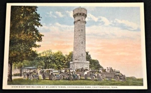Postal Wilder's Tower Chattanooga TN PC 1910 años 1910 sin usar Dixie coches de observación - Imagen 1 de 1