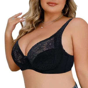 Plus Size Women Bras Underwired Bralette Lace Brassiere Ms. Sissy Sexy Lingerie - Picture 1 of 23