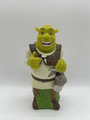 Figura Shrek and Donkey de plástico duro DreamWorks rara botella de jabón vacía 8"x4" Foto 1 de 4