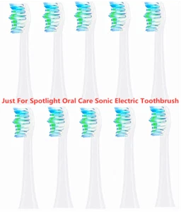 10x Toothbrush Heads Just For Spotlight Oral Care Sonic Electric Toothbrush WH - Picture 1 of 1