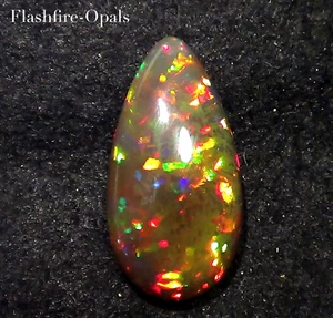 26,9ct.! BLACK GEM WELO OPAL BRILLIANT ROT/GOLD-GRÜN VIDEO FLASHFIRE-OPALS - Picture 1 of 13