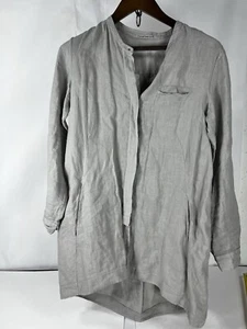 Lagenlook Transit Par-Such Knit Top Cardigan Women's 3 High Low Italy Linen - Picture 1 of 8
