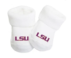 LSU Tigers Baby Toe Booties - Picture 1 of 1