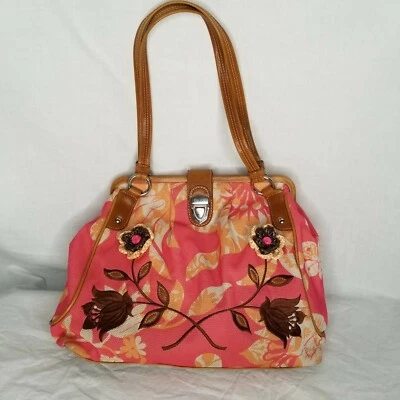 Bolso de mano Oilily verano tropical bordado y flores de paja  Foto 1 de 4