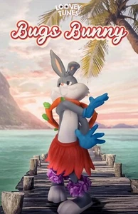 MINDstyle Looney Tunes Bugs Bunny Hawaiian Vacation ABS PVC Figures H21CM(8.3in) - Picture 1 of 3