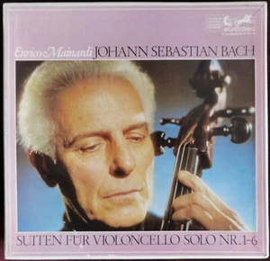 Rare Original Mainardi Bach Cello Suites 4LP Box Eurodisc Gray Labels German ED1 - Picture 1 of 5