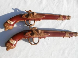 Vintage Italien Vino Rosso Valdelsa Rotwein Duell Pistole Dekanter Set mit Box T3 - Bild 1 von 11