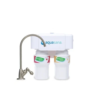 Aquasana 2 Stage Under Counter Water Filtration System AQ-5200 Brushed Nickel - Picture 1 of 1