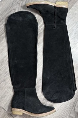 Botas por encima de la rodilla Free People Banks negras gamuza cuero para mujer 36/6 clásicas Foto 1 de 4