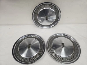 Set Of 3 1978-80 Oldsmobile Cutlass 14inch Stainless Steel Hub Caps Silver Outer - Picture 1 of 19