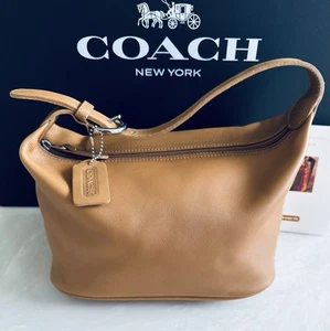 NOS COACH CAMEL LEDER MINI HOBO BAG 4145 SILBER - Bild 1 von 20