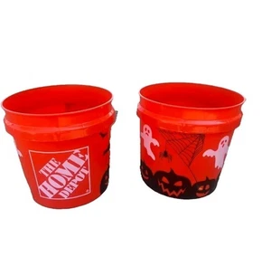 Home Depot Halloween Ghost Pumpkin Bat Viral TIKTOK Trick or Treat Bucket - Picture 1 of 6