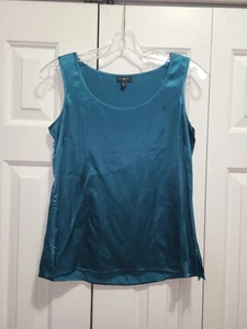 Talbots 100% Silk Tank Top Womens Size 6P Thin Lightweight Glossy Shell Layering - Picture 1 of 13