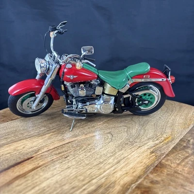 Franklin Mint Harley Davidson 1998 Fat Boy 2000 Christmas Edition 1/10 Scale - Image 1 of 4