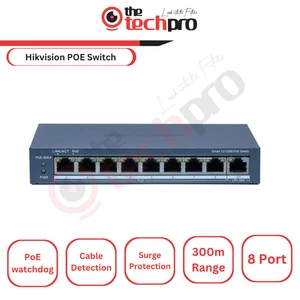 Conmutador PoE inteligente Fast Ethernet de 8 puertos Hikvision DS-3E1309P-EI, 8 PoE - 100 Mbps - Imagen 1 de 2