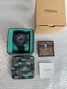 New Authentic Minecraft x Fossil LE1205 Limited Edition Chronograph Watch 44mm - Picture 1 of 7