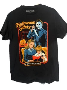 Maglietta Michael Myers Halloween Safety A Sitters Guide Taglia Media  - Foto 1 di 3