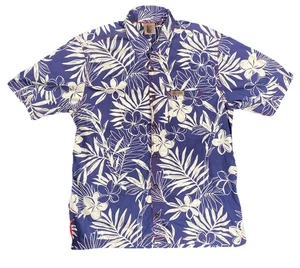 Kai-Veikau Premium Blue White Floral Hawaiian Aloha Shirt Mens Size XL - Bild 1 von 14