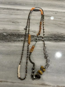 Silpada Necklace Sterling Silver Spice Box Pearl Gemstones Beaded Flapper Long - Picture 1 of 3