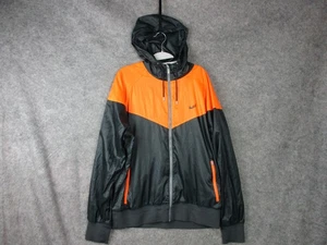 Chaqueta De Colección Nike Windrunner Para Hombres XL Negra Cremallera Completa Con Capucha Atlética Retro Correr - Imagen 1 de 22