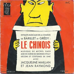 MICHEL EMER, JACQUELINE MAILLAN, JEAN RAYMOND le chinois Dessin de Siné - Imagen 1 de 4