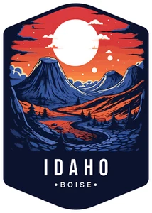 Boise Idaho Travel RV Car Decal - Camping Decal - 3" Travel Decal - Foto 1 di 1