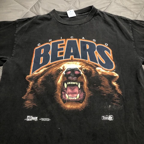 VINTAGE T-Shirt Chicago Bears NFL Salem Sportswear Single Stitch 90s USA L RARE Cover