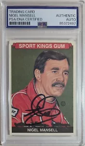 Nigel Mansell Signed 2007 SportKings Trading Card Autographed PSA/DNA F1 Champ - Picture 1 of 1