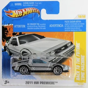 Tarjeta corta Hot Wheels 2011 HW Premiere Back to the Future Time Machine DeLorean - Imagen 1 de 3