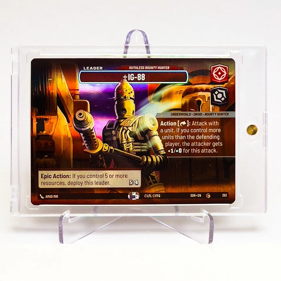 Star Wars Unlimited ⟡ IG-88, Ruthless Bounty Hunter - Showcase Foil - Mint - Image 1 of 2