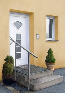 GE4 Edelstahl Geländer Set Eingang (seitl. Montage) Treppe Handlauf Treba Frewa - Bild 1 von 1