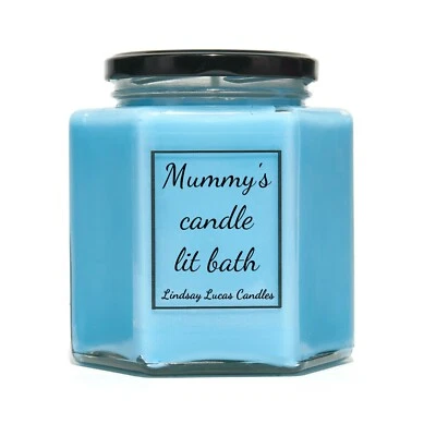 Mummy's Candle Lit Bath Quote Candle, Candles, Scented Candle, Candle - Image 1 of 2