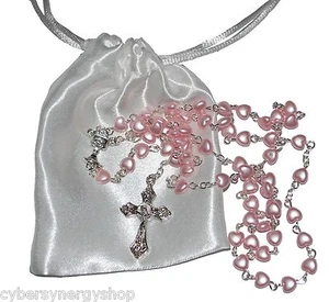 Baby 1st Rosary - Baptism - First Holy Communion Beads Girls Boys Gift Present - Picture 1 of 17