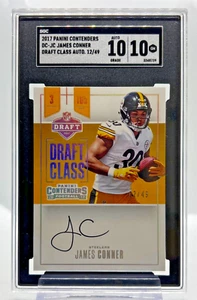 James Conner SGC 10 Gem Auto Gold #12/99 Draft Ticket - 2017 Contenders #DC-JC - Picture 1 of 2