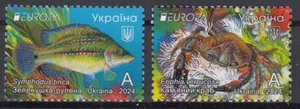 Ukraine.2024 EUROPA CEPT.Underwater Fauna and Flora.set 2 st.from MS - Picture 1 of 1