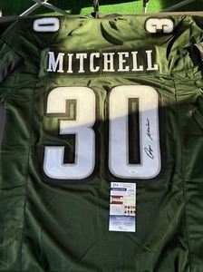 Quinyon Mitchell-ROOKIE AUTOGRAPH-Signed Eagles XL Custom Jersey-JSA - Picture 1 of 5