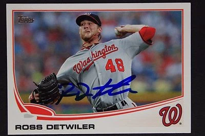 Ross Detwiler Washington Nationals Signed 2013 Topps Autograph Card #505 106 - Imagem 1 de 3