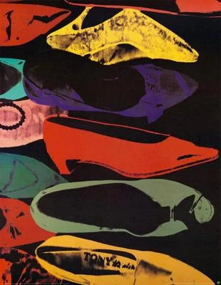 Zapatos 1980 (grandes) por Andy Warhol impresión artística litografía offset 1992 póster 38x50 Foto 1 de 4