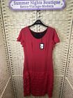 jaeger dress 10 Red dotted layered dress RRP 250