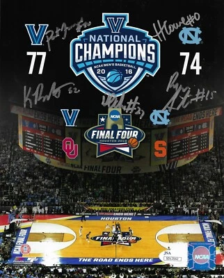Villanova Wildcats x5 Signed 8x10 Photo Autographed JSA COA 2016 National Champs - Image 1 of 2