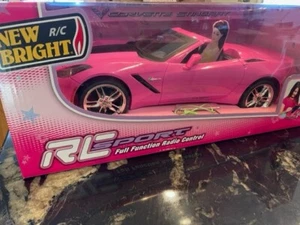 New Bright 1:8 Scale R/C C7 Pink Corvette Convertible very hard to find!! - Picture 1 of 6