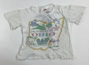 Vintage 1950s Sunoco Gas Co. Ohio Buckeye State Children's T-Shirt Gas & Oil - Picture 1 of 8