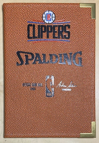 NBA Spalding Official Game Ball Notepad Business Organizer Los Angeles Clippers Cover