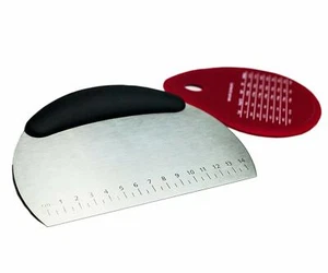 Edelstahl Teigschaber Gebäckschneider Zerkleinerer und Silikonschüssel Schrott - Bild 1 von 4