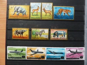 Burundi 1975 Poste Aerienne Wild animals & Aircraft - Picture 1 of 1