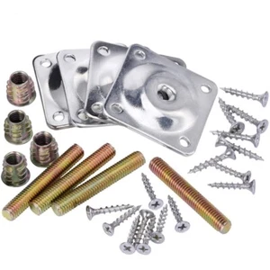 Slope Table Feet Fixing Plate 4 Angled Sofa Legs Mounting Bracket Set With Screw - Picture 1 of 7